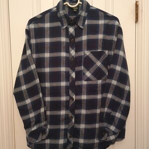 Plaid Button Down Shirt - Blue